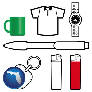 typical advertising promotional items - with Florida icon
