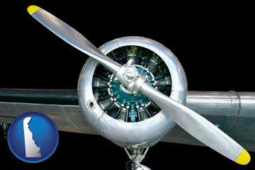 an aircraft propeller - with Delaware icon