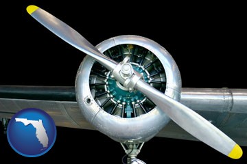 an aircraft propeller - with Florida icon