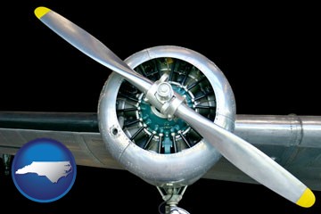 an aircraft propeller - with North Carolina icon