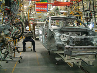 automobile manufacturing assembly line