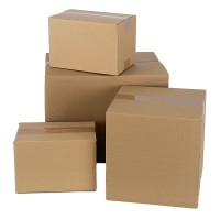 a stack of cardboard boxes
