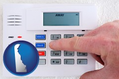 delaware setting a home burglar alarm
