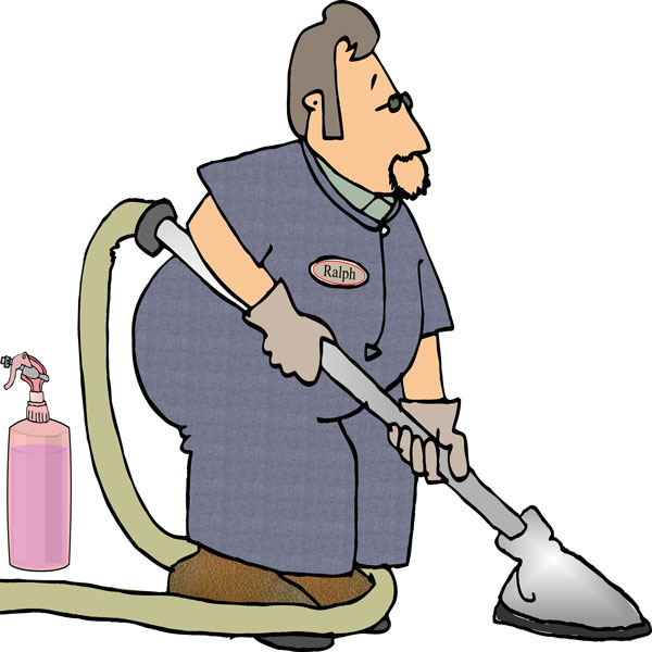 a carpet cleaner using carpet cleaning products (large image)