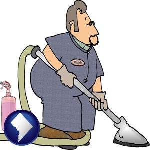 a carpet cleaner using carpet cleaning products - with Washington, DC icon