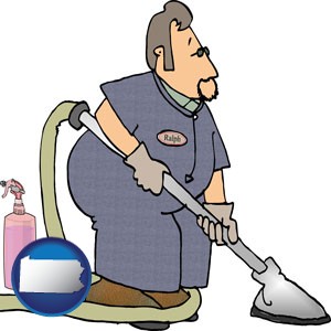 a carpet cleaner using carpet cleaning products - with Pennsylvania icon