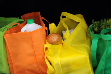 colorful cloth shopping bags