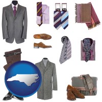 north-carolina men's clothing and accessories