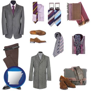 men's clothing and accessories - with Arkansas icon