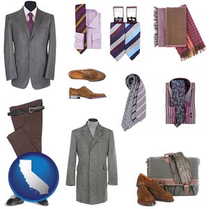 men's clothing and accessories - with California icon