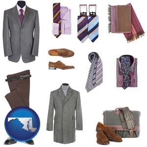 men's clothing and accessories - with Maryland icon