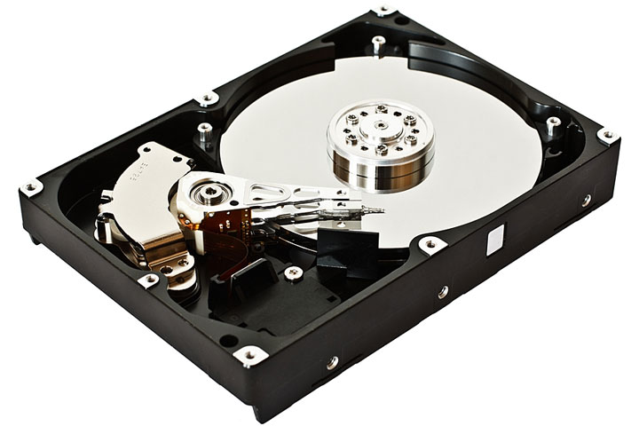 a computer hard disk drive (large image)