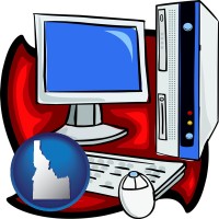 idaho a computer cpu, keyboard, monitor, and mouse