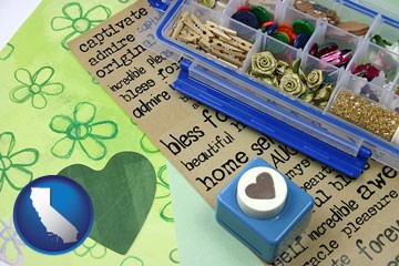 scrapbooking craft supplies - with California icon