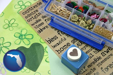 scrapbooking craft supplies - with Florida icon