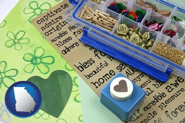 scrapbooking craft supplies - with Georgia icon