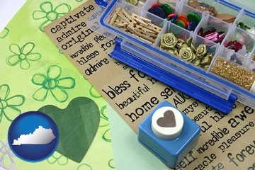 scrapbooking craft supplies - with Kentucky icon