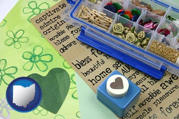 scrapbooking craft supplies - with Ohio icon