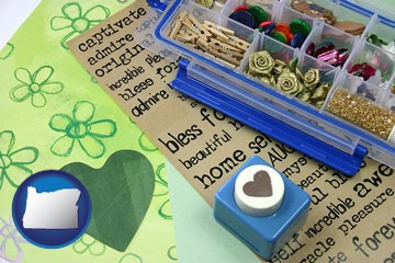 scrapbooking craft supplies - with Oregon icon