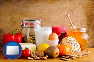 healthy foods - with Colorado icon