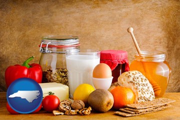 healthy foods - with North Carolina icon