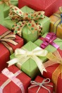 wrapped holiday gifts