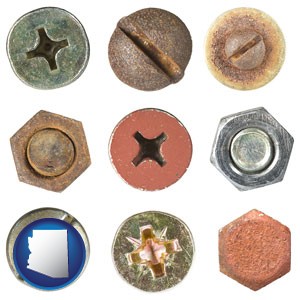 screws heads and bolt heads - with Arizona icon