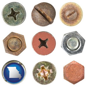 screws heads and bolt heads - with Missouri icon
