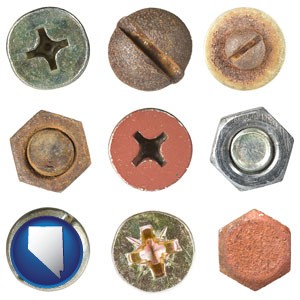 screws heads and bolt heads - with Nevada icon