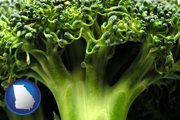 fresh broccoli - with Georgia icon