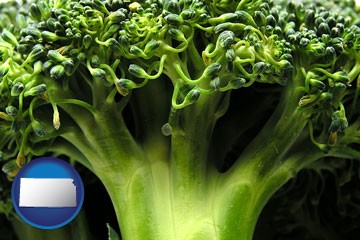 fresh broccoli - with Kansas icon