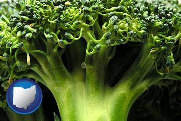 fresh broccoli - with Ohio icon
