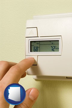 a heating system thermostat - with Arizona icon