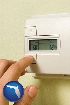 a heating system thermostat - with Florida icon