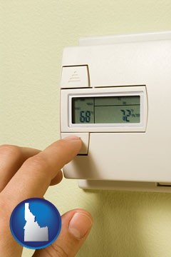 a heating system thermostat - with Idaho icon