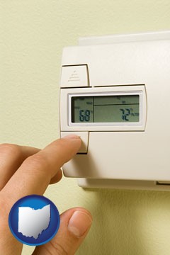 a heating system thermostat - with Ohio icon
