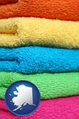 alaska colorful bath towels