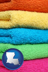 louisiana colorful bath towels