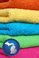 michigan colorful bath towels