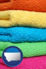 montana colorful bath towels