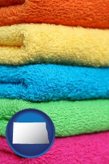 north-dakota colorful bath towels