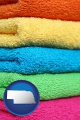 nebraska colorful bath towels