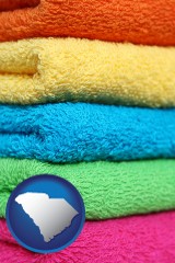 south-carolina colorful bath towels