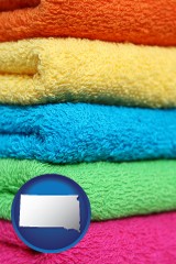 south-dakota colorful bath towels