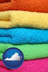 virginia colorful bath towels