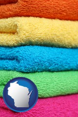 wisconsin colorful bath towels