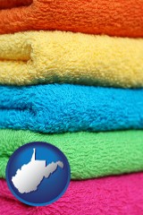 west-virginia colorful bath towels