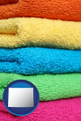 wyoming colorful bath towels