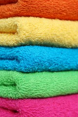 colorful bath towels