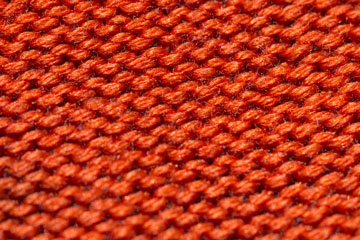 orange knit fabric